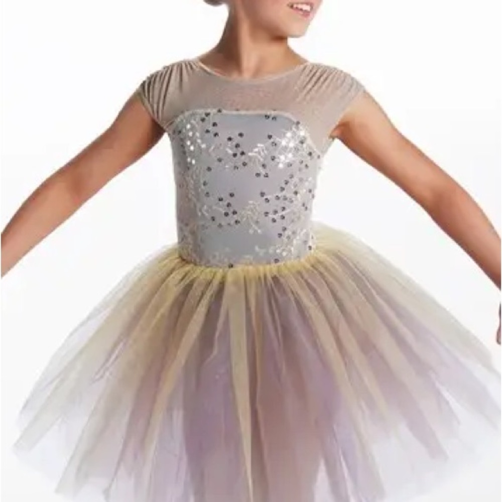 Sparkling Silver and Gold Ballet Costume